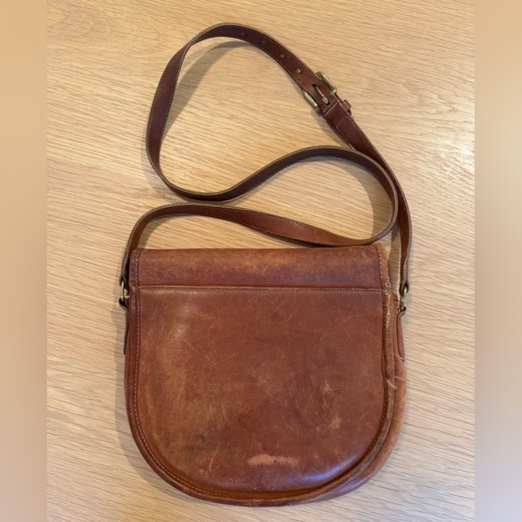 COACH Vintage 1980s Made in USA NYC Leather Saddle Bag Creed 6642 - Picture 2 of 10